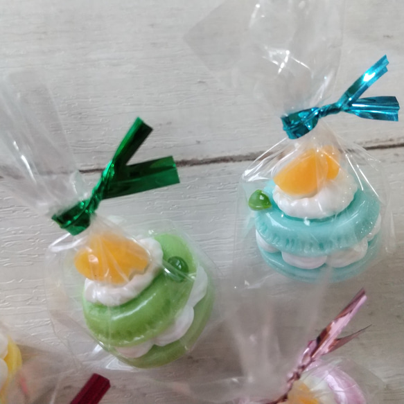 【数量限定】パステルカラー マカロン #626　5個  デコパーツ　 ミニチュア 4枚目の画像