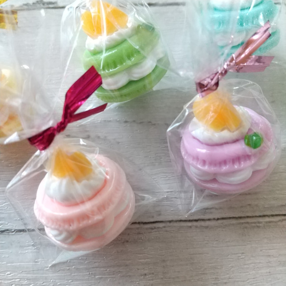 【数量限定】パステルカラー マカロン #626　5個  デコパーツ　 ミニチュア 2枚目の画像