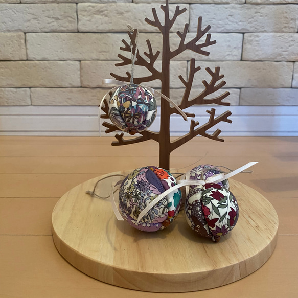 リバティ⭐︎クリスマスオーナメント⭐︎紫系① その他インテリア雑貨