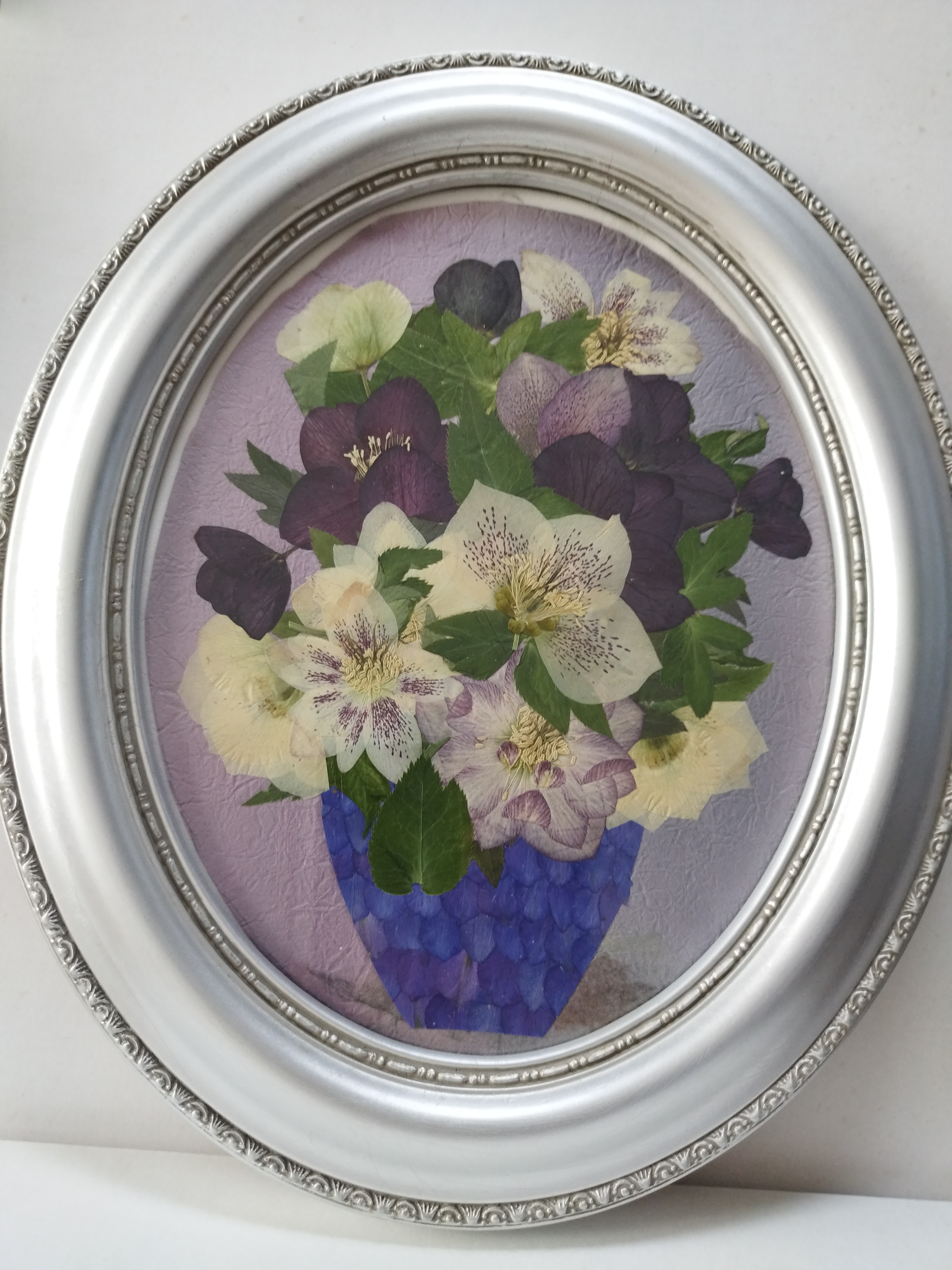 押花アート「クリスマスローズ」