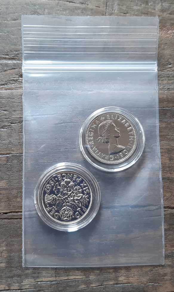 100コインセット シックスペンス イギリス ラッキー6ペンス 英国コイン