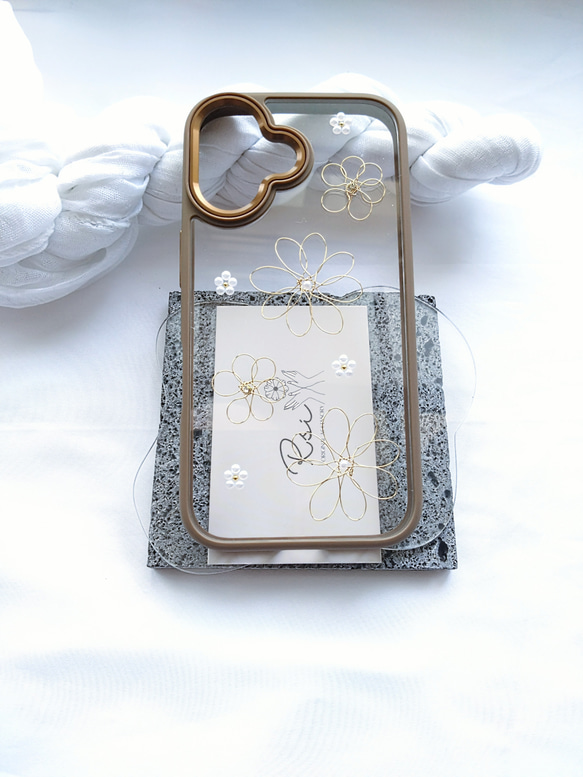天然シェル♡キラキラ アイリス柄 ブルー オリジナルiPhoneケース フラワー iPhone フラワー 蝶 シェル風 花柄 キレイ シンプル
