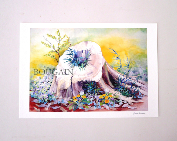 水彩画　自作画　真作　イラスト 慈愛』F40 H803×W1,000mm 水彩紙、水彩、ペン #マツダケン