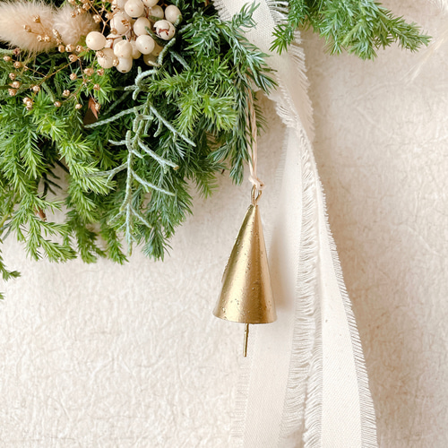 見本　クリスマス　横長スワッグ クリスマスアレンジメント/壁掛けアレンジ/横長スワッグ/横向き