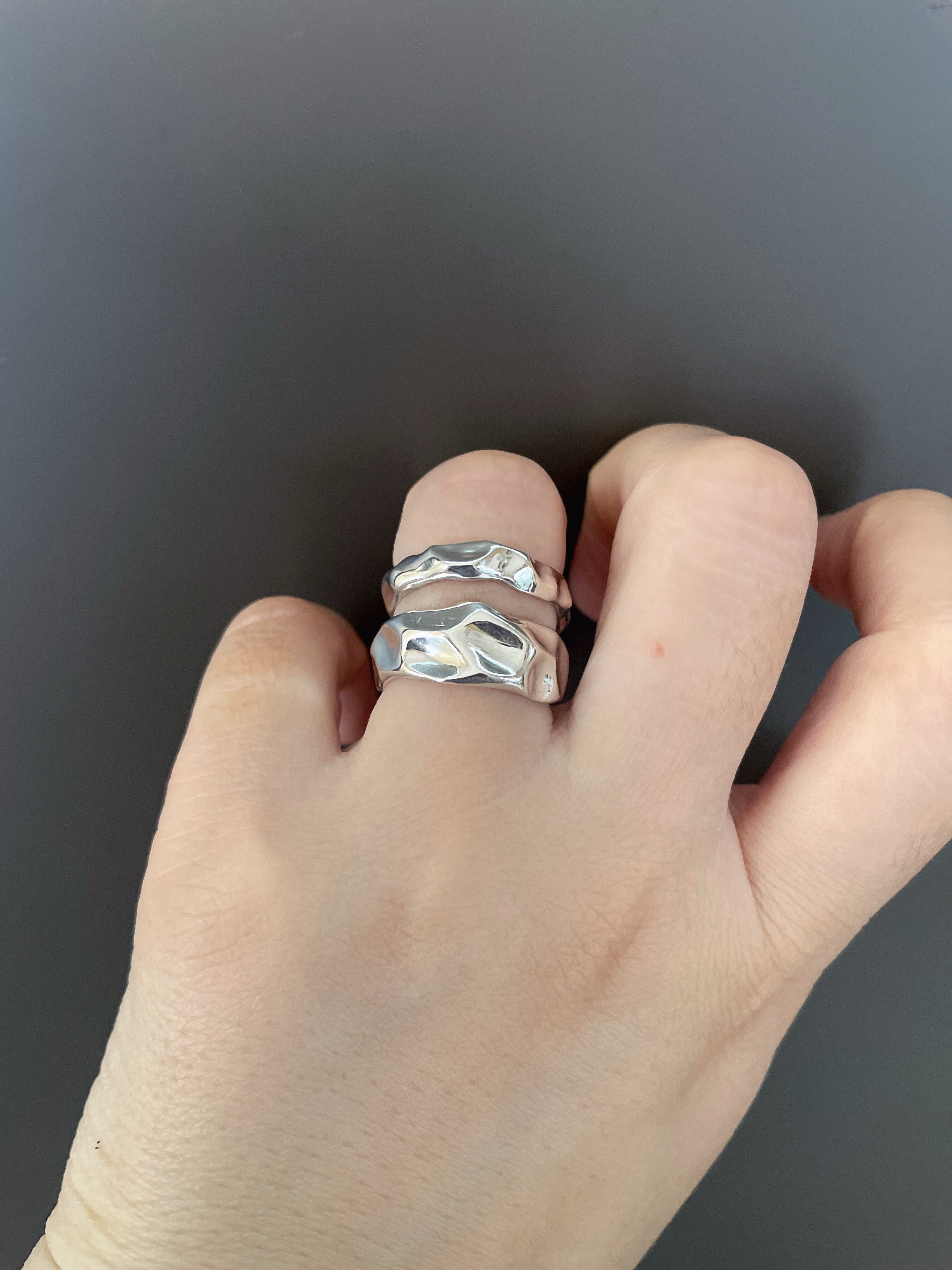 King Logo Silver Ring – YZ