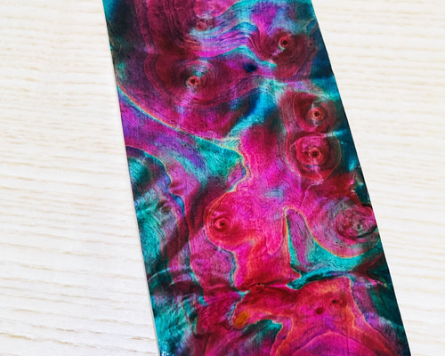 スタビライズドウッド オーロラ配色 バール材 瘤材B4564 木材・板