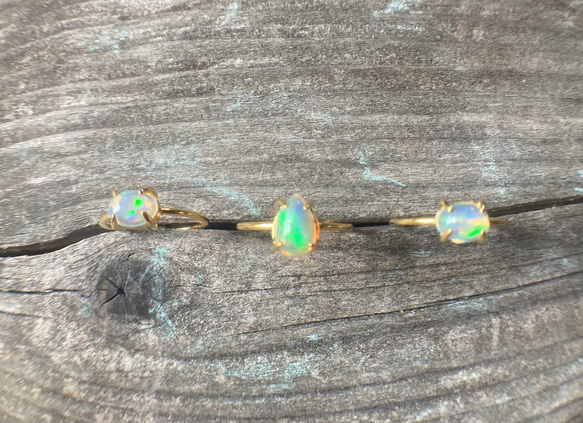 *sv925*蛋白石戒指 水滴形 Welo 埃塞俄比亞蛋白石戒指 第11張的照片