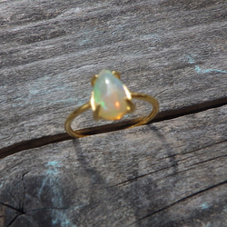 *sv925*蛋白石戒指 水滴形 Welo 埃塞俄比亞蛋白石戒指 第6張的照片