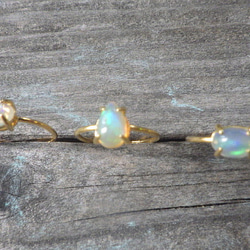 *sv925*蛋白石戒指 水滴形 Welo 埃塞俄比亞蛋白石戒指 第5張的照片