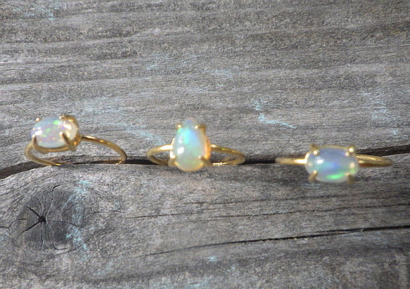 *sv925*蛋白石戒指 水滴形 Welo 埃塞俄比亞蛋白石戒指 第5張的照片