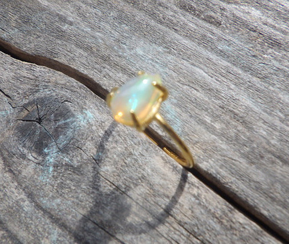 *sv925*蛋白石戒指 水滴形 Welo 埃塞俄比亞蛋白石戒指 第7張的照片