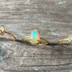 *sv925*蛋白石戒指 水滴形 Welo 埃塞俄比亞蛋白石戒指 第10張的照片