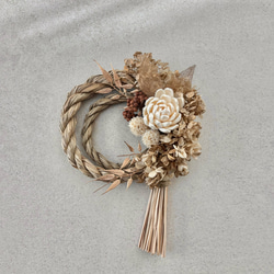 2025年新作 ソラフラワー 幸せを願い ナチュラル しめ縄飾り しめ縄