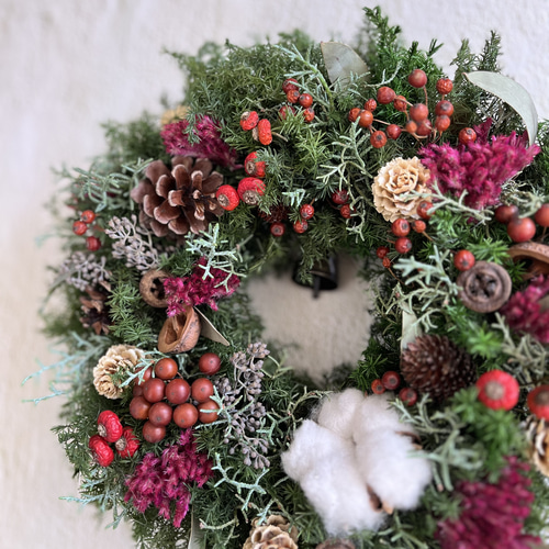 クリスマスリース ナチュラルリース フレッシュリース 保水リース 大人カラー fit=scale-down,w=1200