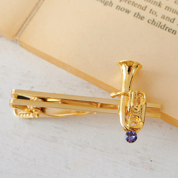 チューバと選べるクリスタルのネクタイピン 4枚目の画像