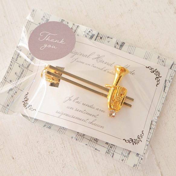 チューバと選べるクリスタルのネクタイピン 5枚目の画像