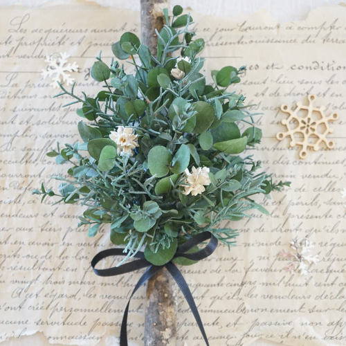 creema限定 超早割クリスマス 壁掛けクリスマスツリー ～ユーカリ