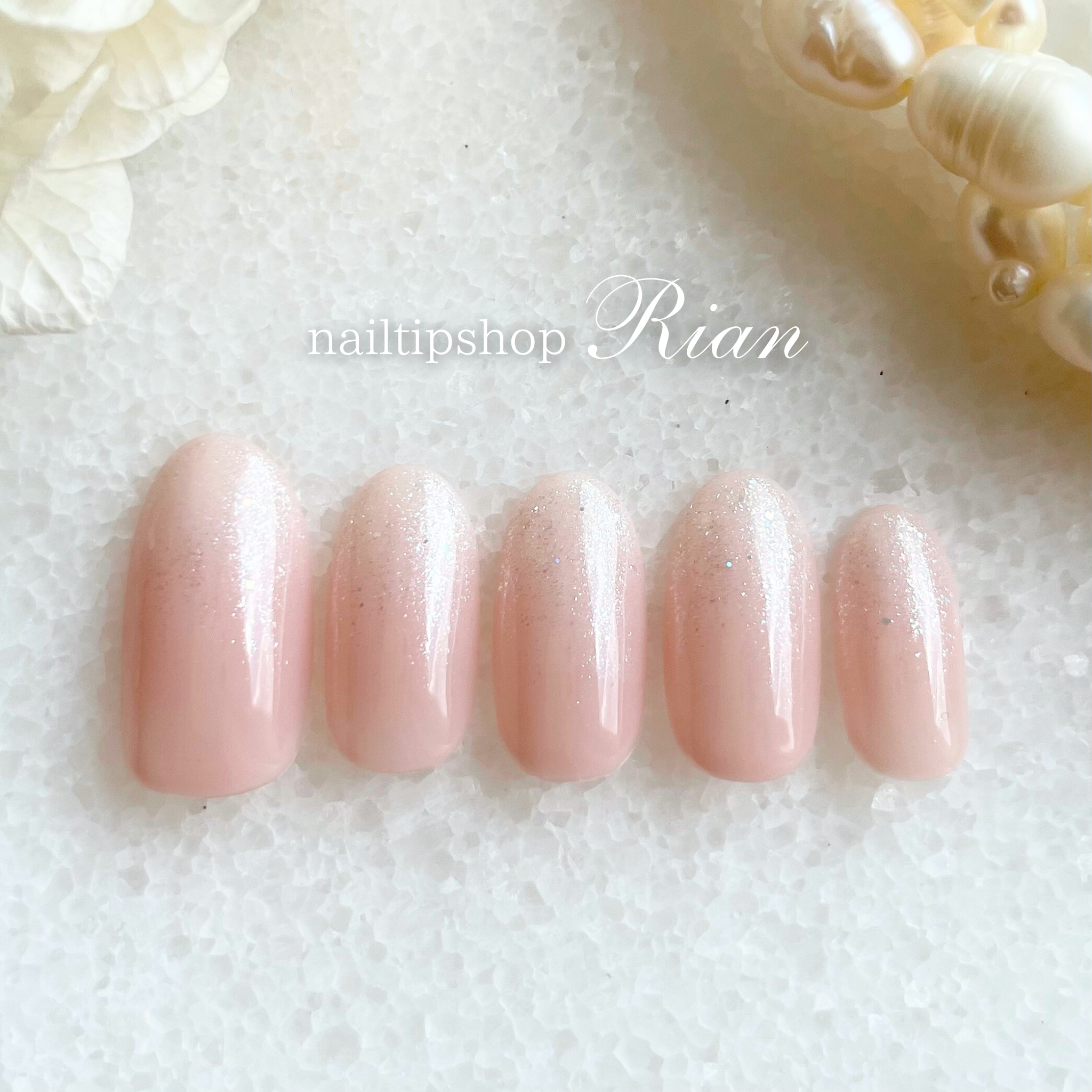 no.21 繊細ラメのベイビーブーマーネイル ネイルチップ（つけ爪