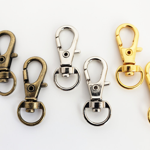 8個 ナスカン 回転式 キーホルダー バッグチャーム スナップ フック