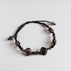 オパールペトリファイドウッド マクラメピアス ブルーオパールペトリファイドウッド ピアス（フック・チェーン） ぬち