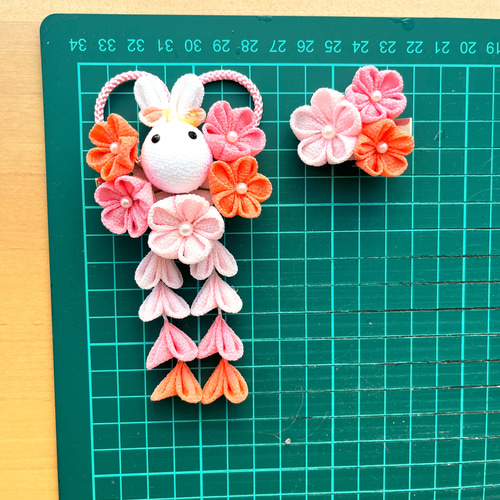 つまみ細工髪飾り 七五三 うさぎ 雑貨・その他 Fleurette
