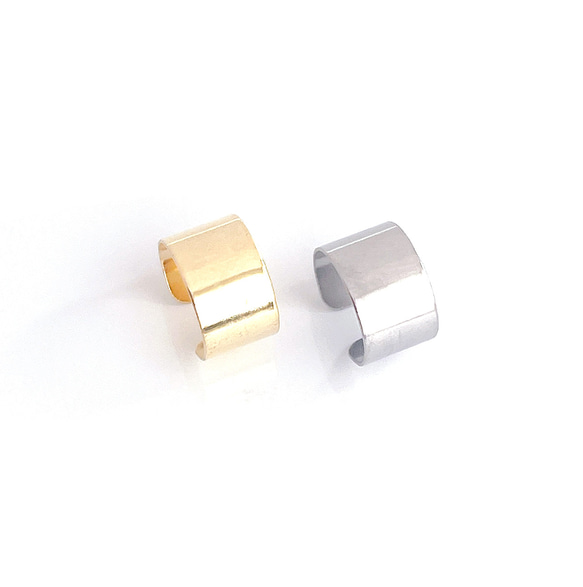 ese33-2 [10個] 寬度約6mm 簡潔精緻的耳套配件 18KGP 316L 醫用不鏽鋼 第4張的照片