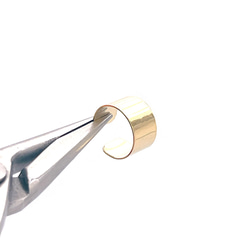 ese33-2 [10個] 寬度約6mm 簡潔精緻的耳套配件 18KGP 316L 醫用不鏽鋼 第3張的照片