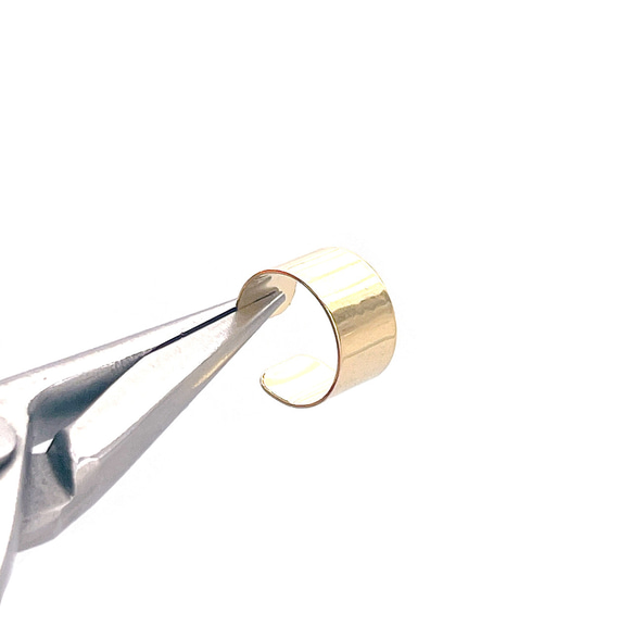 ese33-2 [10個] 寬度約6mm 簡潔精緻的耳套配件 18KGP 316L 醫用不鏽鋼 第3張的照片