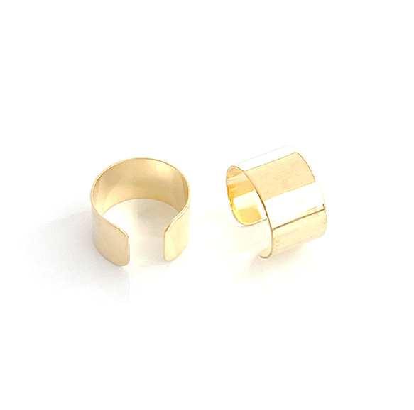 ese33-2 [10個] 寬度約6mm 簡潔精緻的耳套配件 18KGP 316L 醫用不鏽鋼 第2張的照片