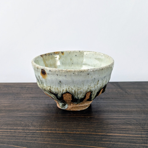 山田錦ぐい呑み碗(藁灰釉×黒飴釉) おちょこ・ぐい呑み・徳利 東条秋津