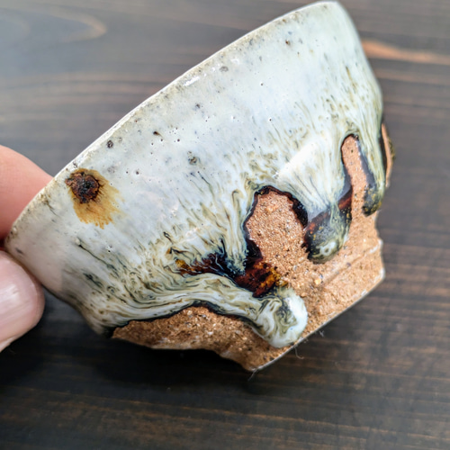 山田錦ぐい呑み碗(藁灰釉×黒飴釉) おちょこ・ぐい呑み・徳利 東条秋津