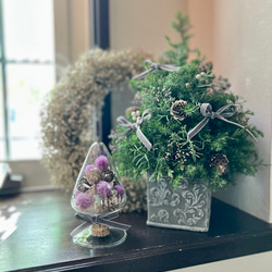 夏の花 ふわふわスモークツリーのリース リース atelier bonheur 通販