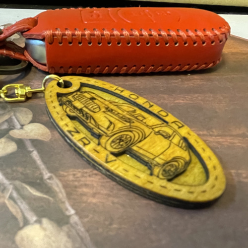 ホンダ ZRV HONDA 希望ナンバー刻印 プレゼント木製キーホルダー