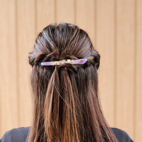 お花で華やかなロングヘアクリップ⋆*（ヘアクリップ・バレッタ選べ  