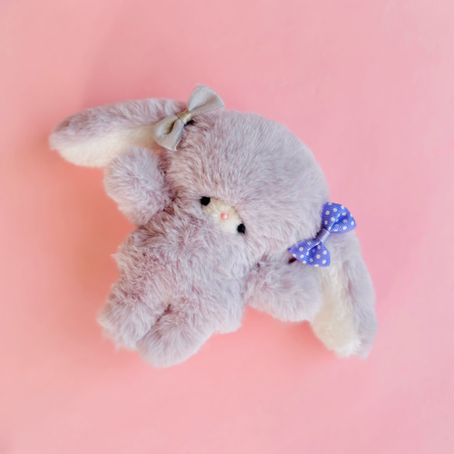 ラベンダーちゃん♡フワフワロップイヤー♡手のひらサイズのぬいぐるみ
