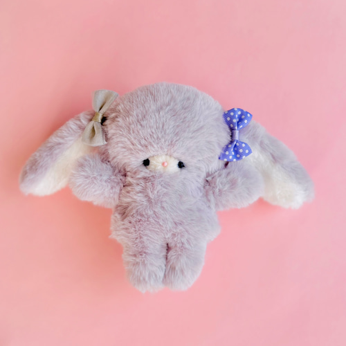 ラベンダーちゃん♡フワフワロップイヤー♡手のひらサイズのぬいぐるみ