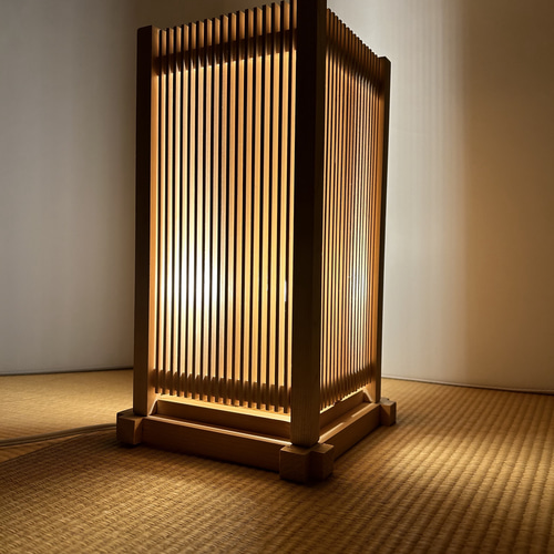 組子細工 行灯 総桧作り 秋、長い夜の癒し creema限定 お正月2025