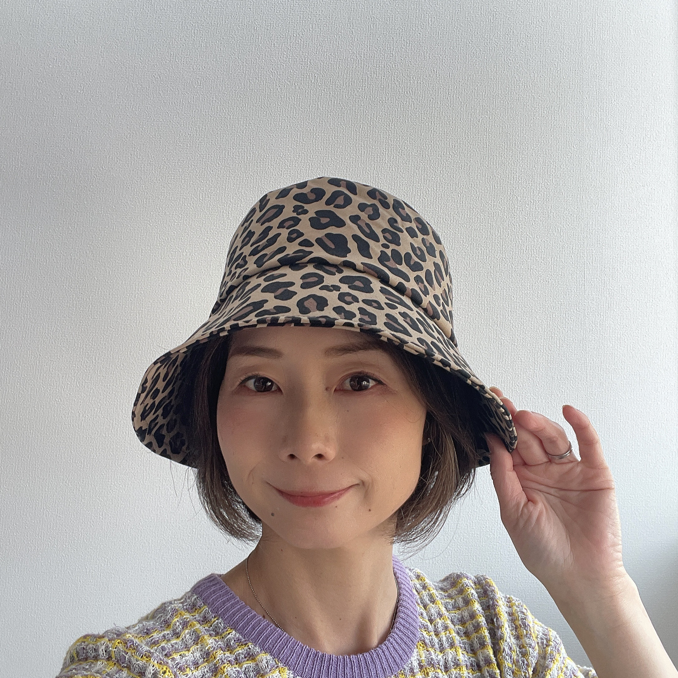 【受注製作】 バケットハット ひょう柄 バケハ 帽子 大人可愛い クール カジュアル 大きい 小さい