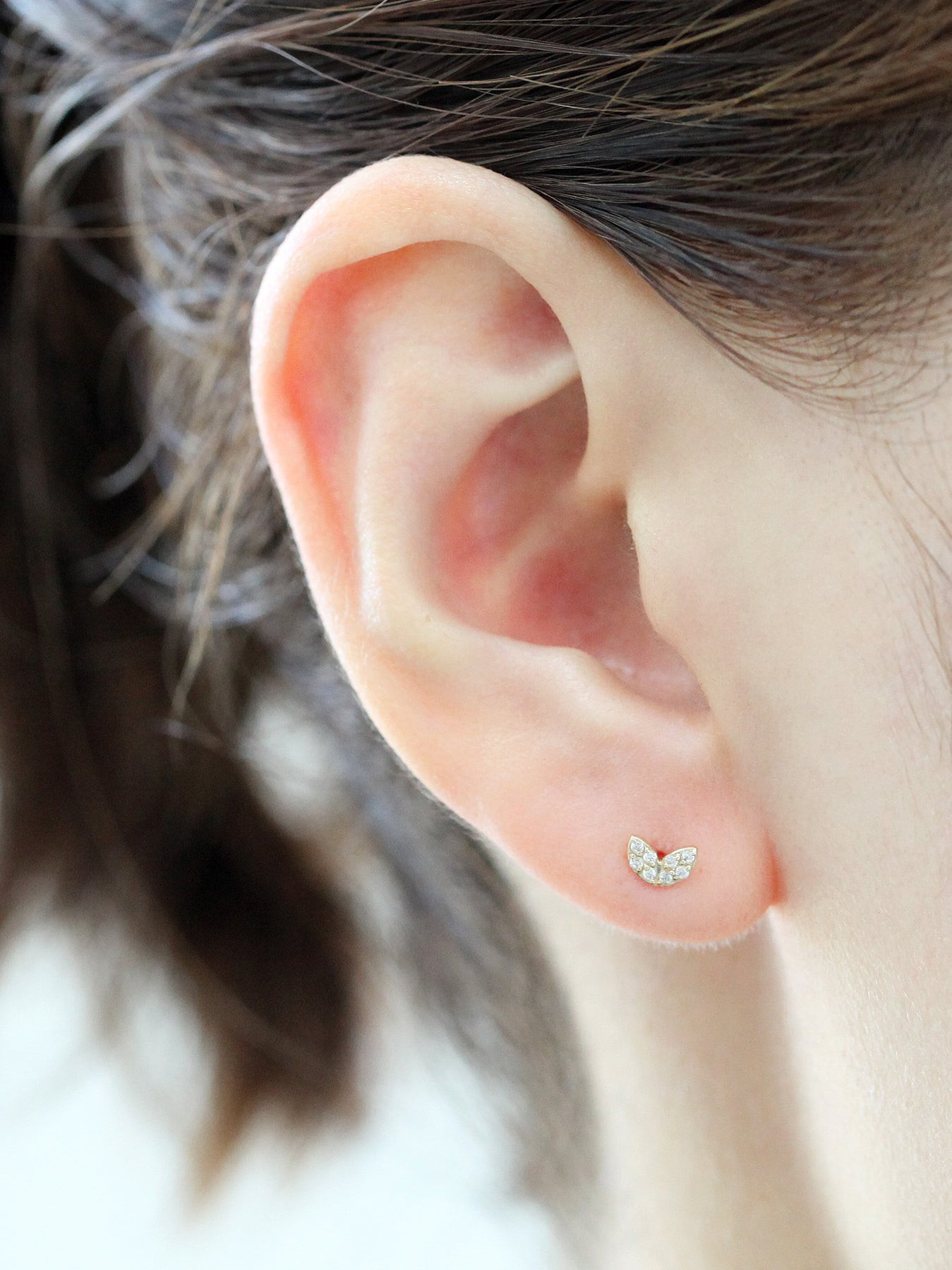 14K金 ゴールドハー 雪片 ヘリックス 軟骨 アンチトラガス アウター インナーコンク イヤリング ピアス ラブレット