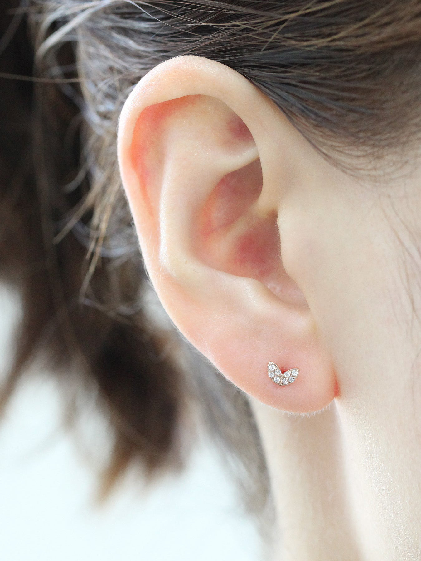 14K金 ゴールドハー 雪片 ヘリックス 軟骨 アンチトラガス アウター インナーコンク イヤリング ピアス ラブレット
