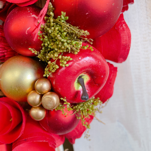 真っ赤なクリスマスリース SALE♡現品のみ！【真っ赤なクリスマスリース】秋冬カラーが素敵♡人気