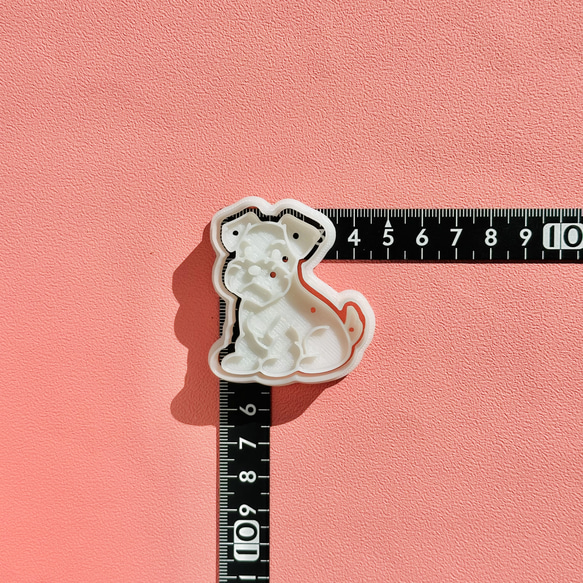 クッキー型　シュナウザー　お座り 3枚目の画像