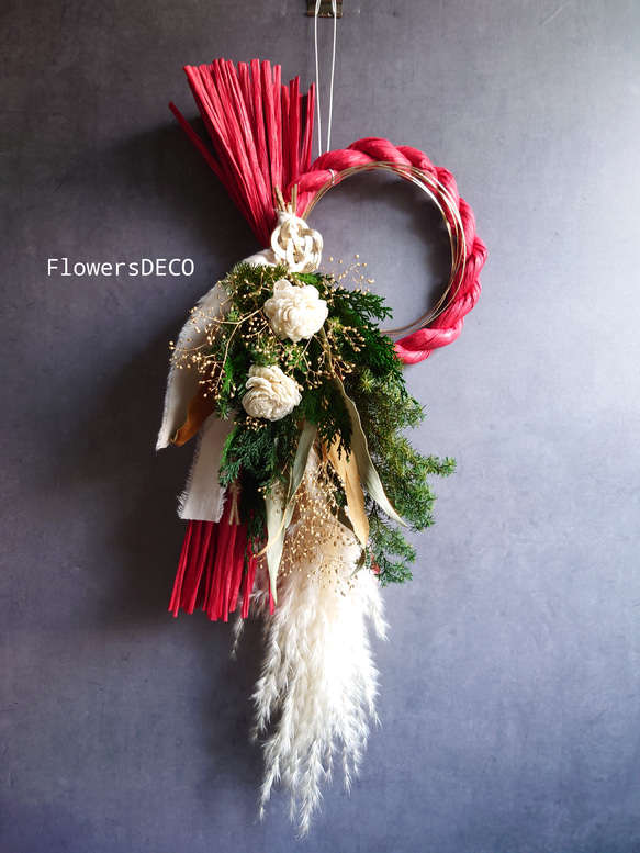 Circl 2025 new year【しめ縄飾り・スワッグ】RedWhite『超早割祭2024