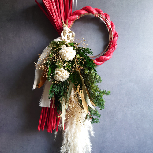 Circl 2025 new year【しめ縄飾り・スワッグ】RedWhite『超早割祭2024