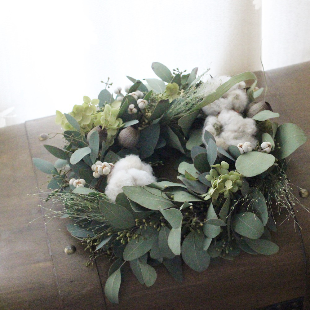 ユーカリコットンリース