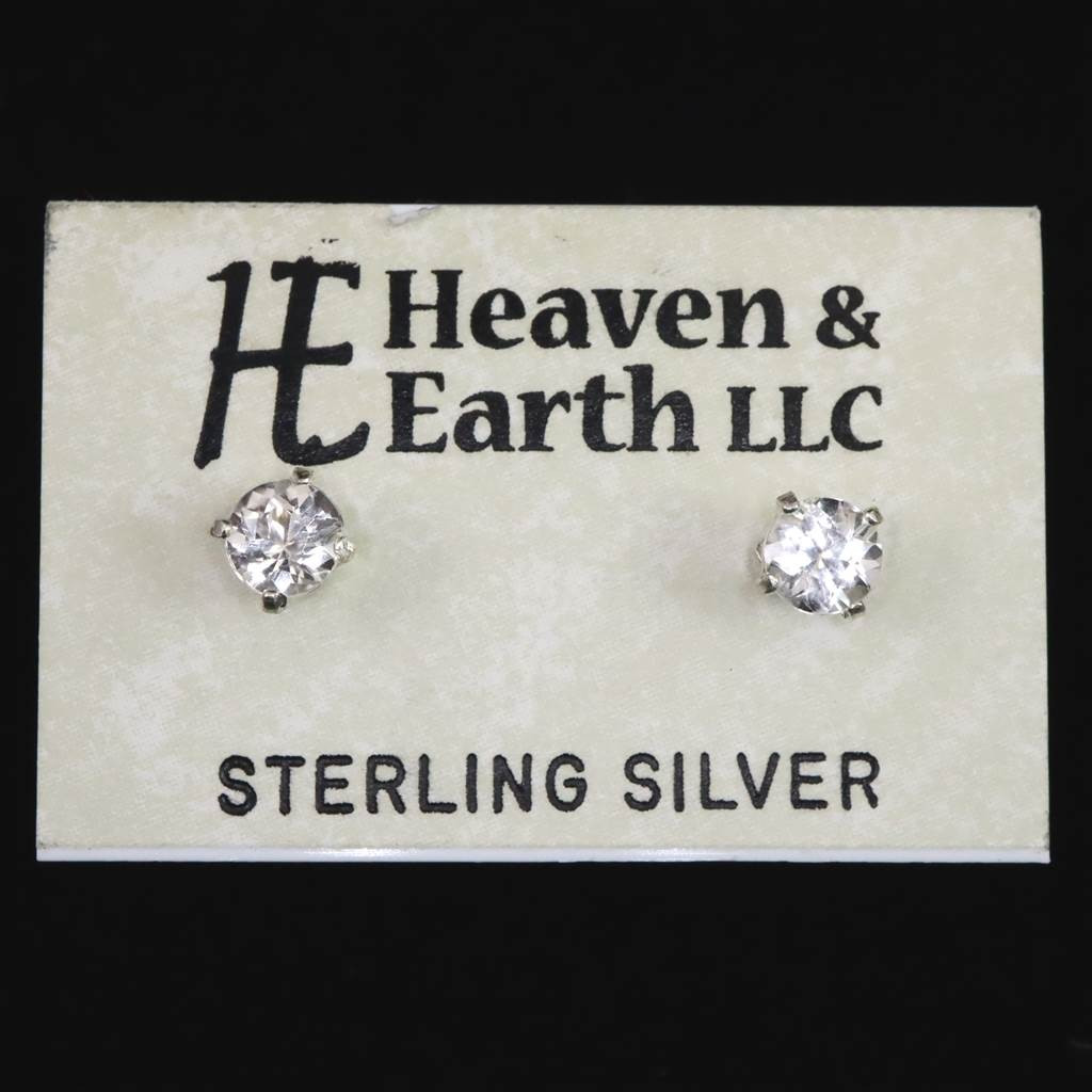 H&E社 フェナカイト  4.0mmラウンドカット ピアス  #94279