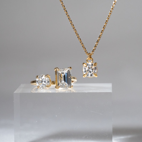 モアサナイト ネックレス 金属アレルギー対応 サージカルステンレス製