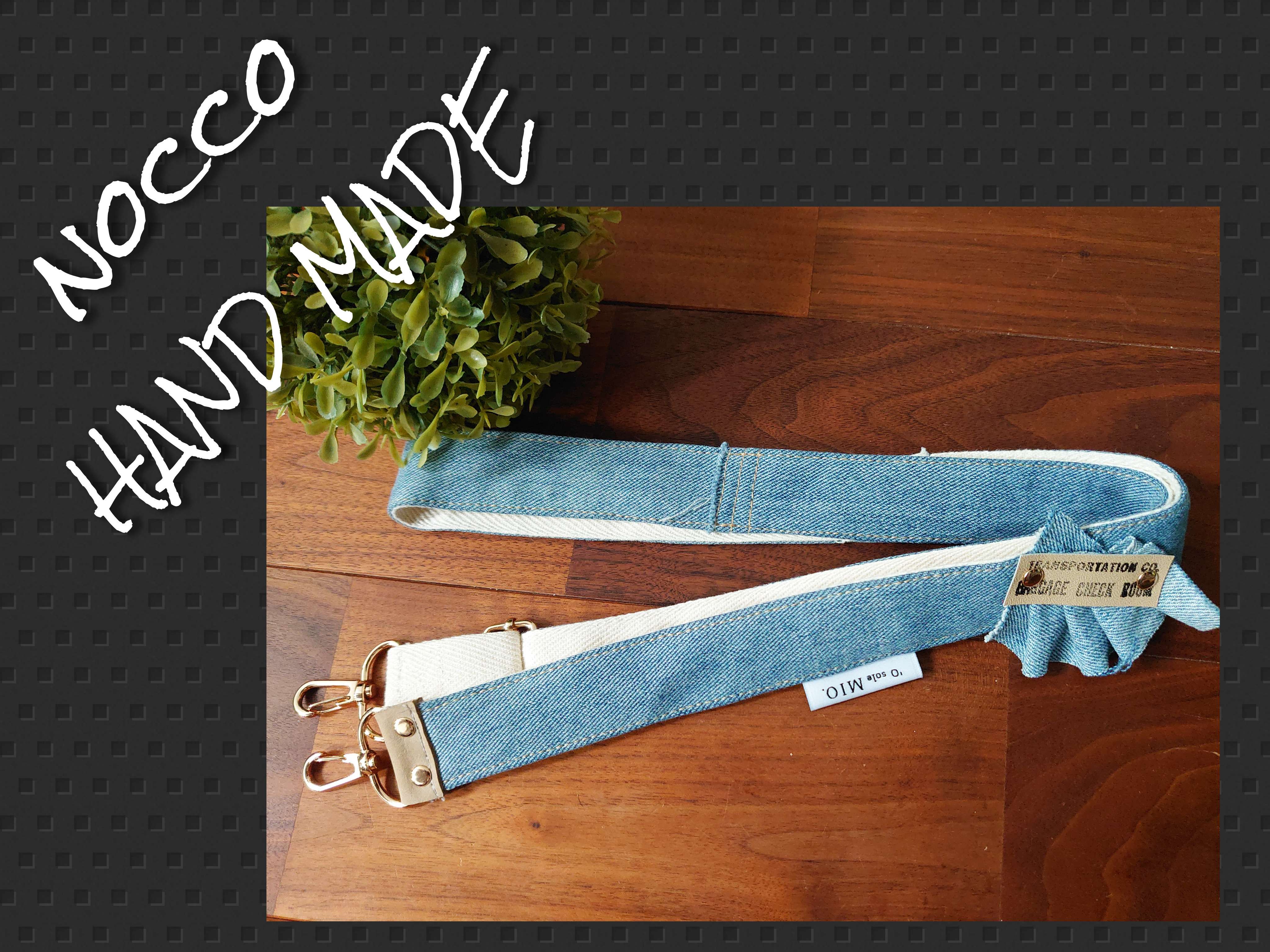 ヒッコリーデニムのショルダー紐❤︎3.8〜4cm幅❤️デニムリメイク（調整可能） ヒッコリーデニムのショルダー紐❤︎3.8〜4cm幅❤️デニム