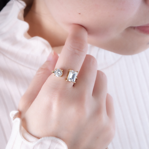 モアサナイト6mm 2点セット