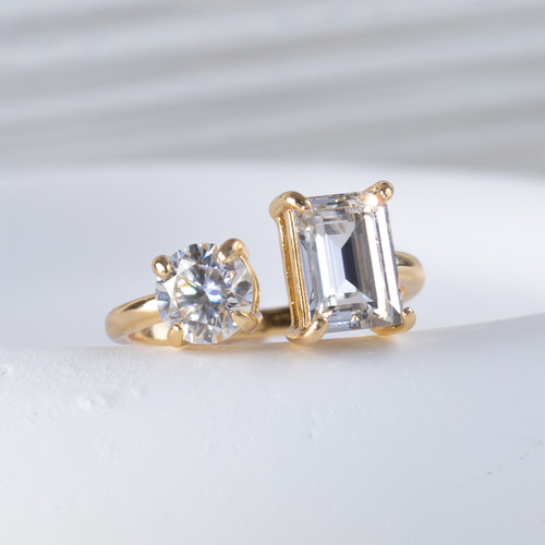 モアサナイト6mm 2点セット